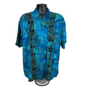 Mad Gringo Blue Hawaiian Men’s Button Down, XL